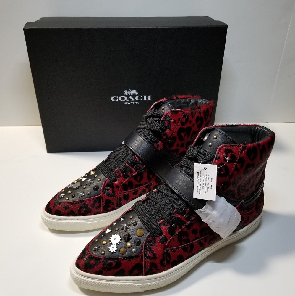 Coach sneakers - C203 IN HAIRCALF WITH STUDS